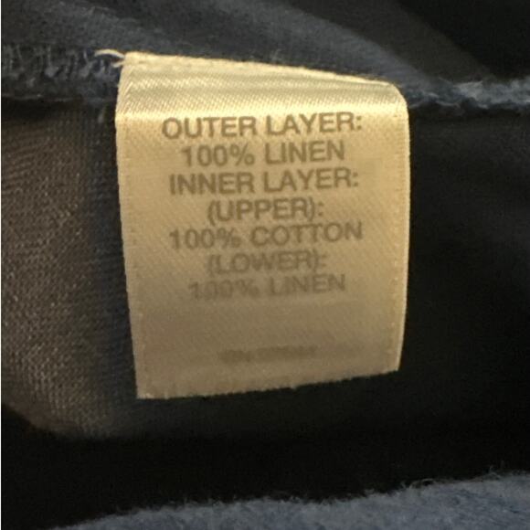 J. Jill Pure Jill Batik Blue Maxi Layered Linen Sleeveless Dress Sz MP Lagenlook - Picture 10 of 12